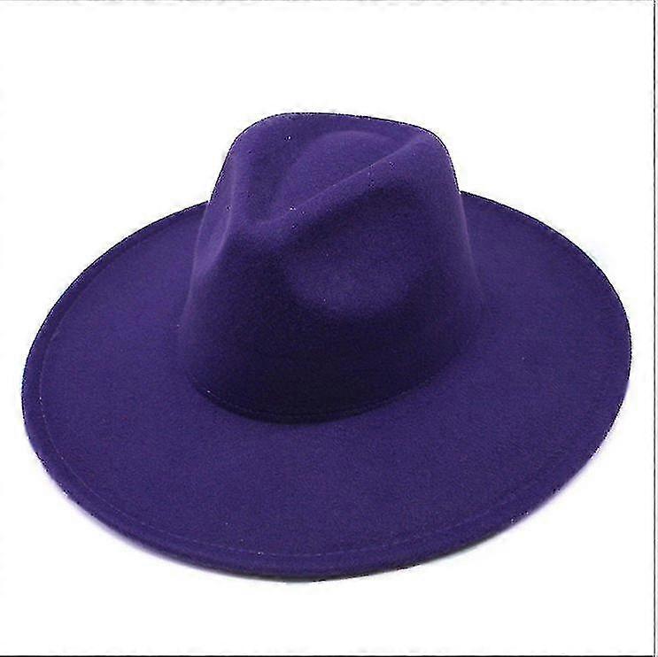 Ζεστό χειμώνα Κλασικό Καπέλο Fedora με φαρδύ γείσο Μαύρο άσπρο μάλλινα καπέλα Άνδρες Γυναίκες Θρυμματισμένο Χειμερινό καπέλο Νέο