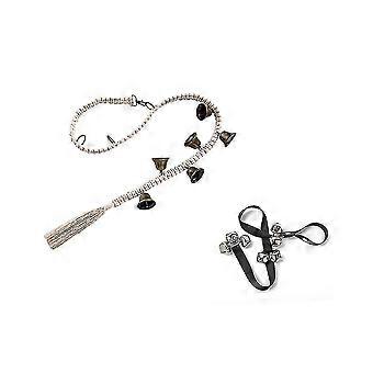 2 Pieces Pet Doorbells Training Dog Out Alarmdoorbell Lanyard Guide Dog Doorbell Adjustable