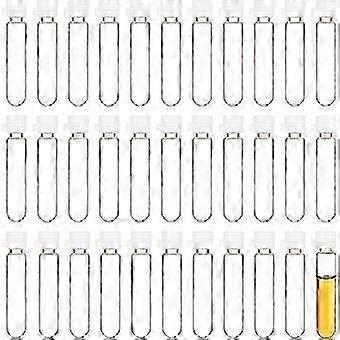 70pcs 3ml Glass Round Bottom Vials with Pull Out Cap Transparent Mini Glass Jars Bottles for DIY Decoration Essential Oils Fragrances Cleansing Oils