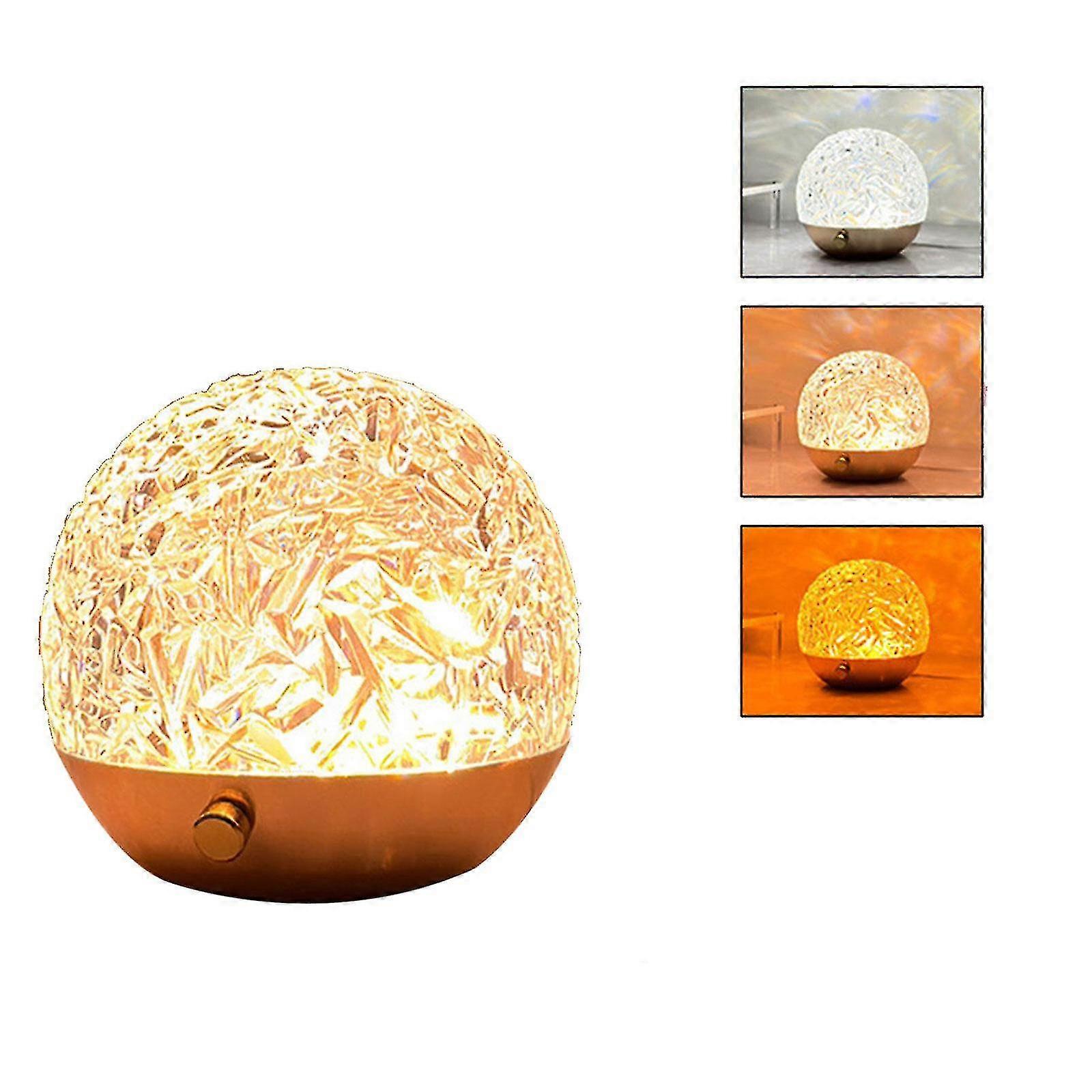 Touch Color Changing Projection Lamp, Spherical Water Ripple Table Lamp, Rotating Light And Shadow Atmosphere Lamp, Romantic Sunset Lamp