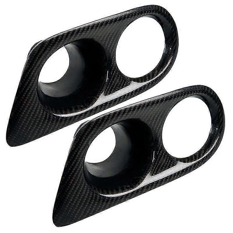 Real Carbon Fog Light Cover Surrounds Duct For 3 Series E46 01-06