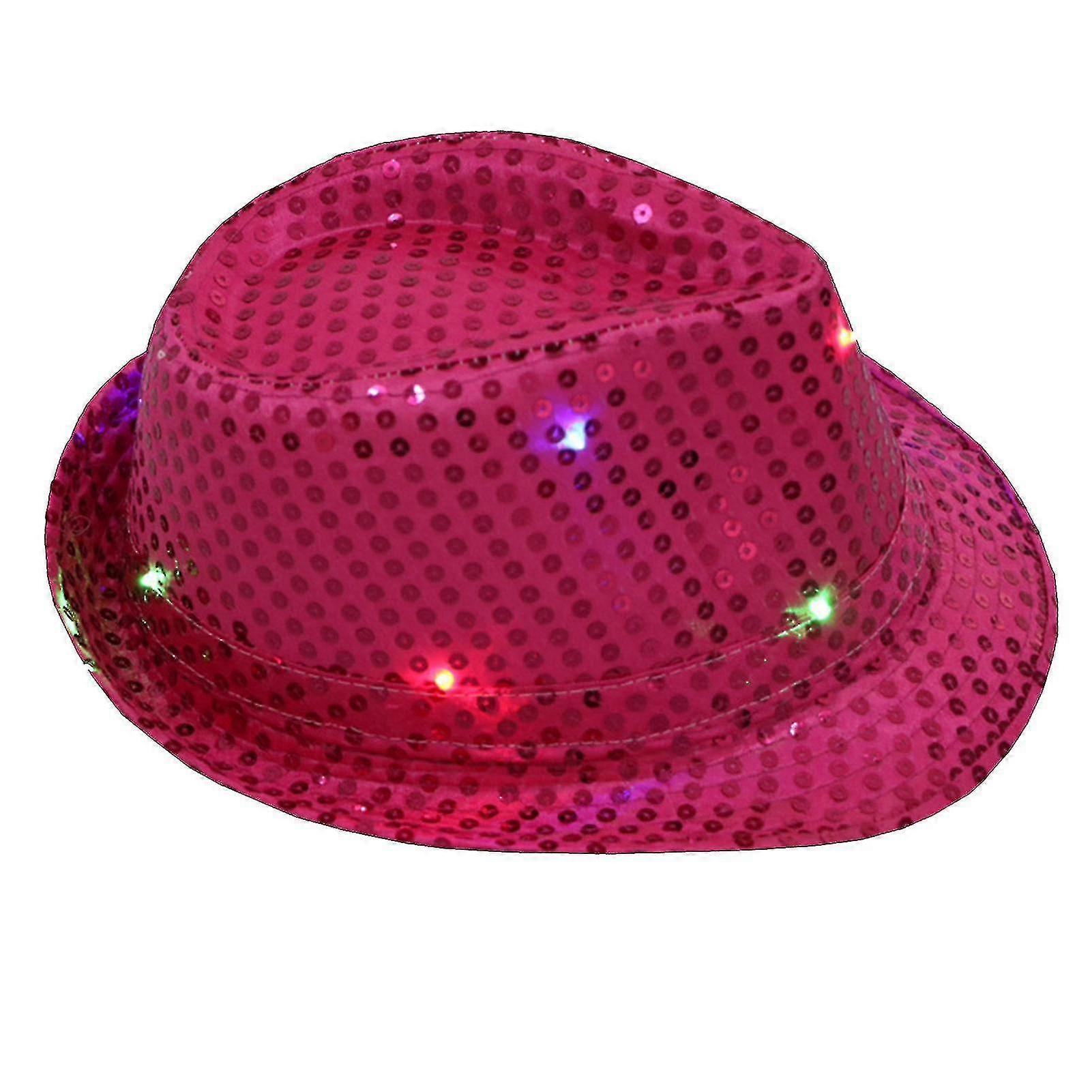 Jazz Hat Glowing Sequins Led Portable Shining Hat For Performance Xinda