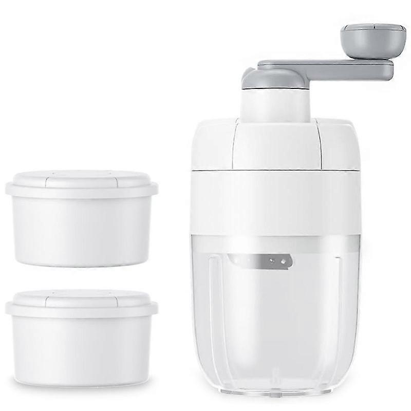 Manual Ice Shaver Snow Cone Machine Portable Shaved Crushed Ice Maker Crusher with 2Free Ice Cube T