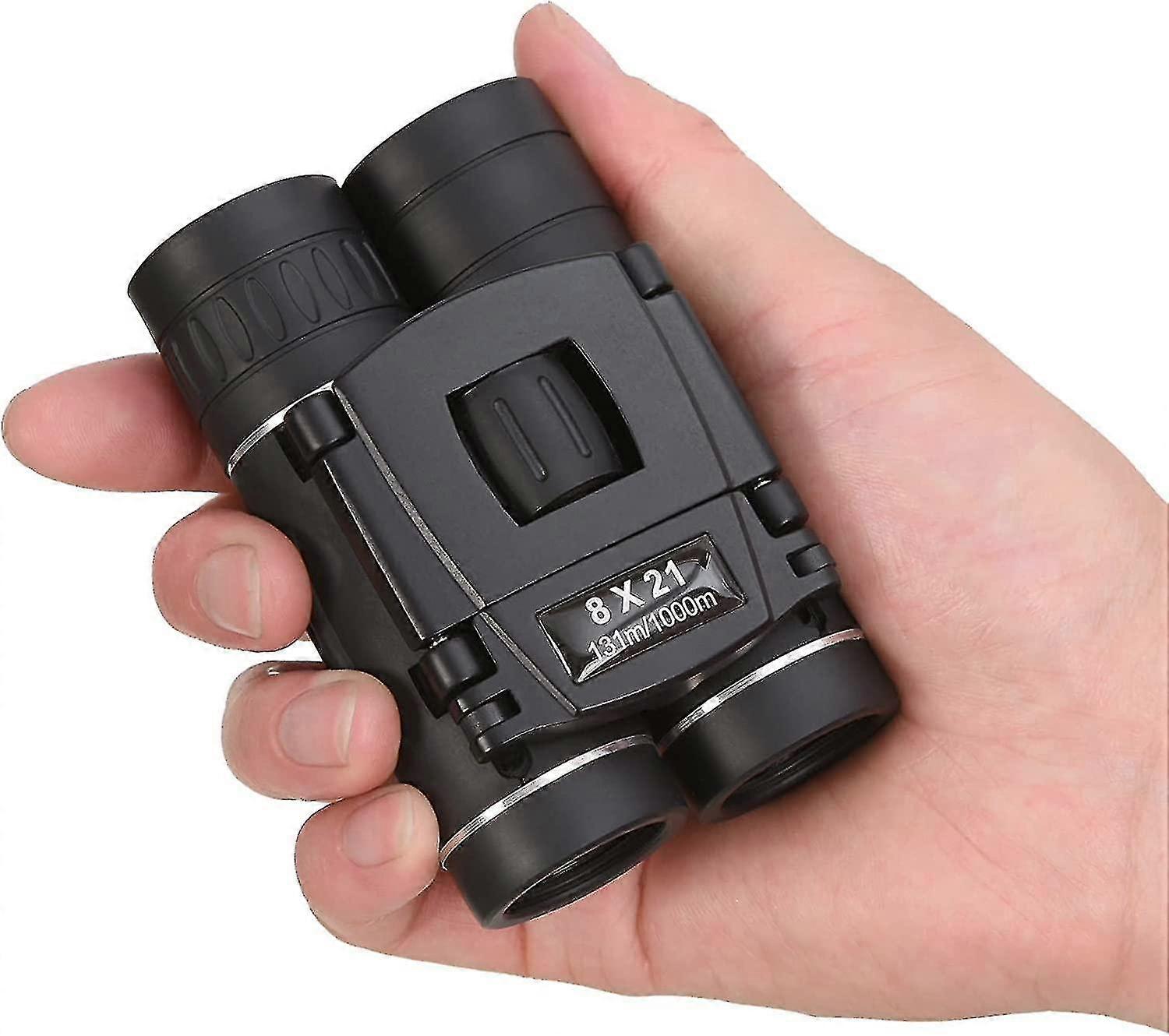 1pc,mini Compact Pocket Binoculars, Lightweight Foldable,easy Focus Small Binoculars,black,8x21