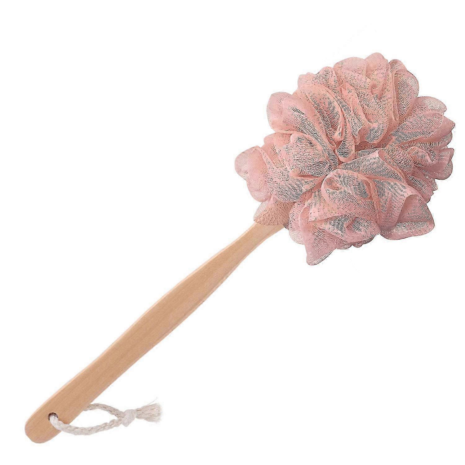 Duschborste, Badborste Långt Skaft för Dusch (Rosa)