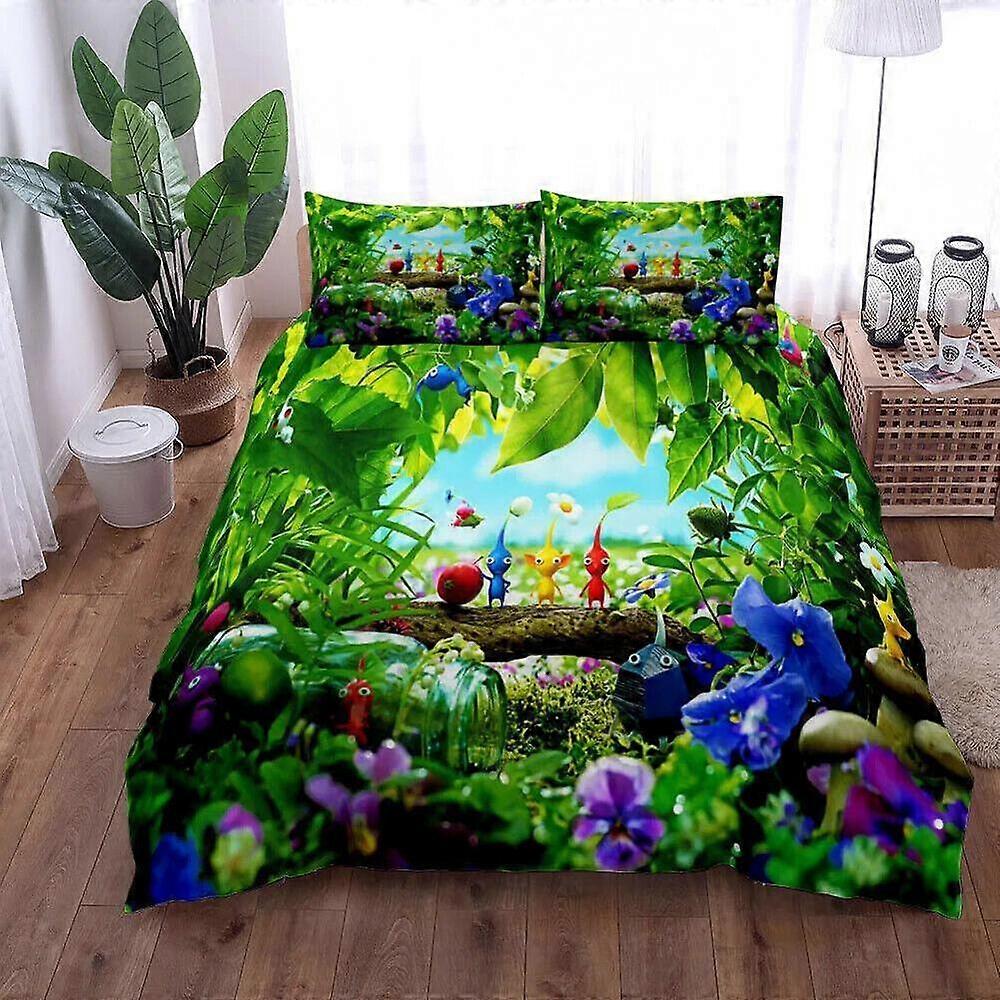 v2280 Lençóis Pikmin3 Bugs 33 alma Capa de Edredão Conjunto Decoração Do Quarto Fronhas Lençóis IU2280
