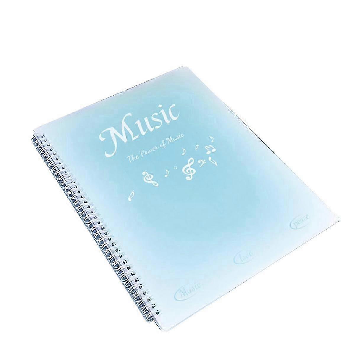 Sheet Music Folder, 40 Pages, Sheet Music/holder,fits Letter Size A4, Choir Folder,gradient Blue
