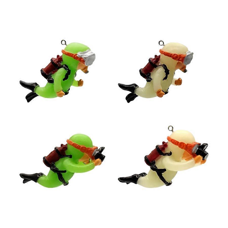 Resin Fish Tank Decor Set with Floating and Swimming Effect