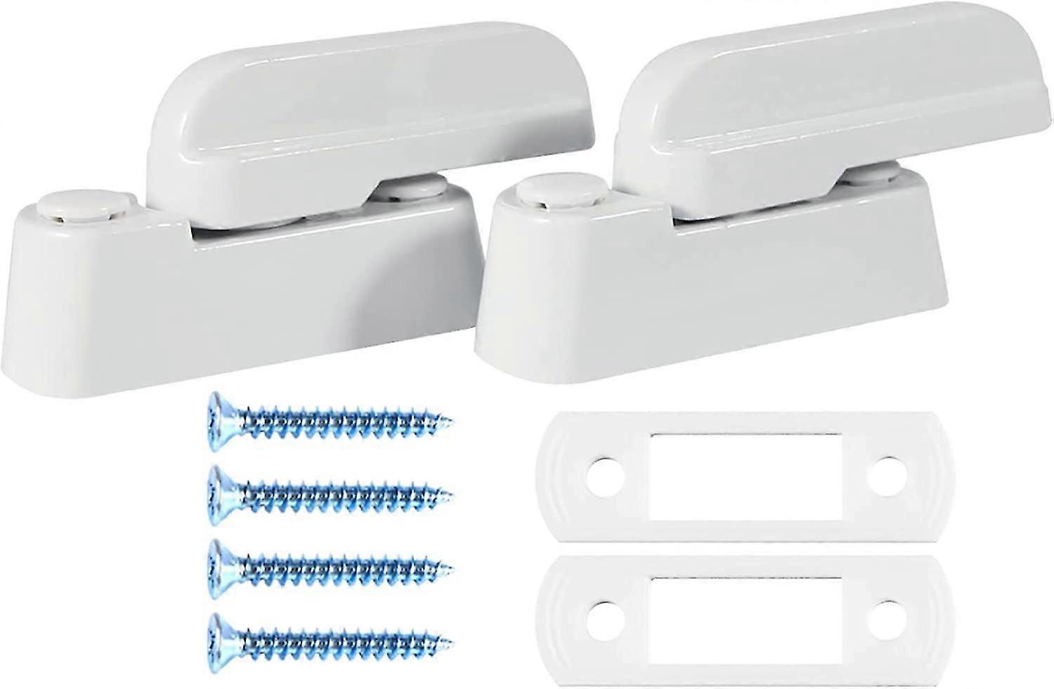 Window Locks Door Security Sash Jammer Home Security Door Lock For Various Upvc/pvc Doors And Windows Zinc Cast Alloy White(2 Pcs)