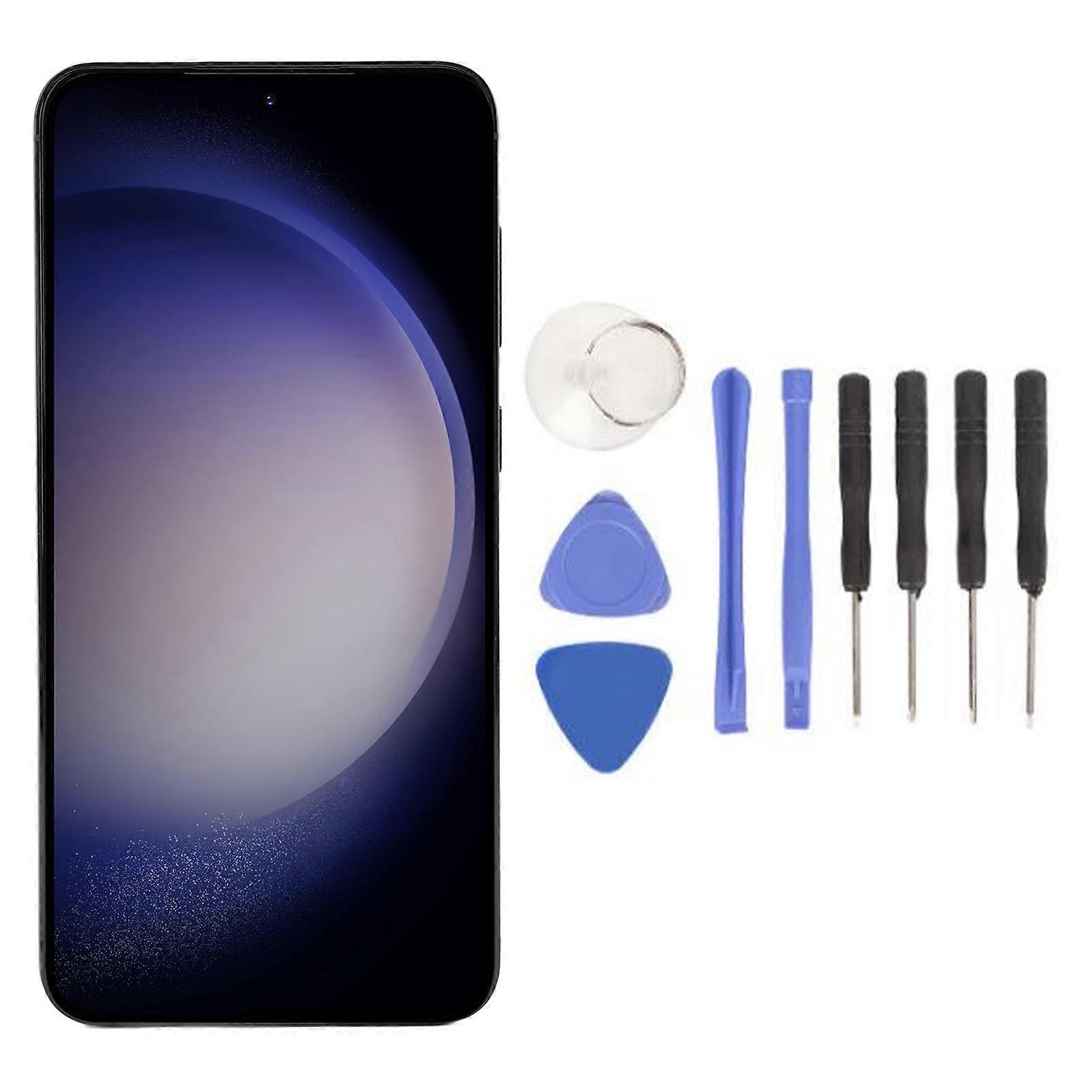 Phone Replacement Screen 6.6 Inch LCD Touch Digitizer Display Assembly with Fingerprint Frame Tool Kit for Galaxy S23 Plus 5G Green