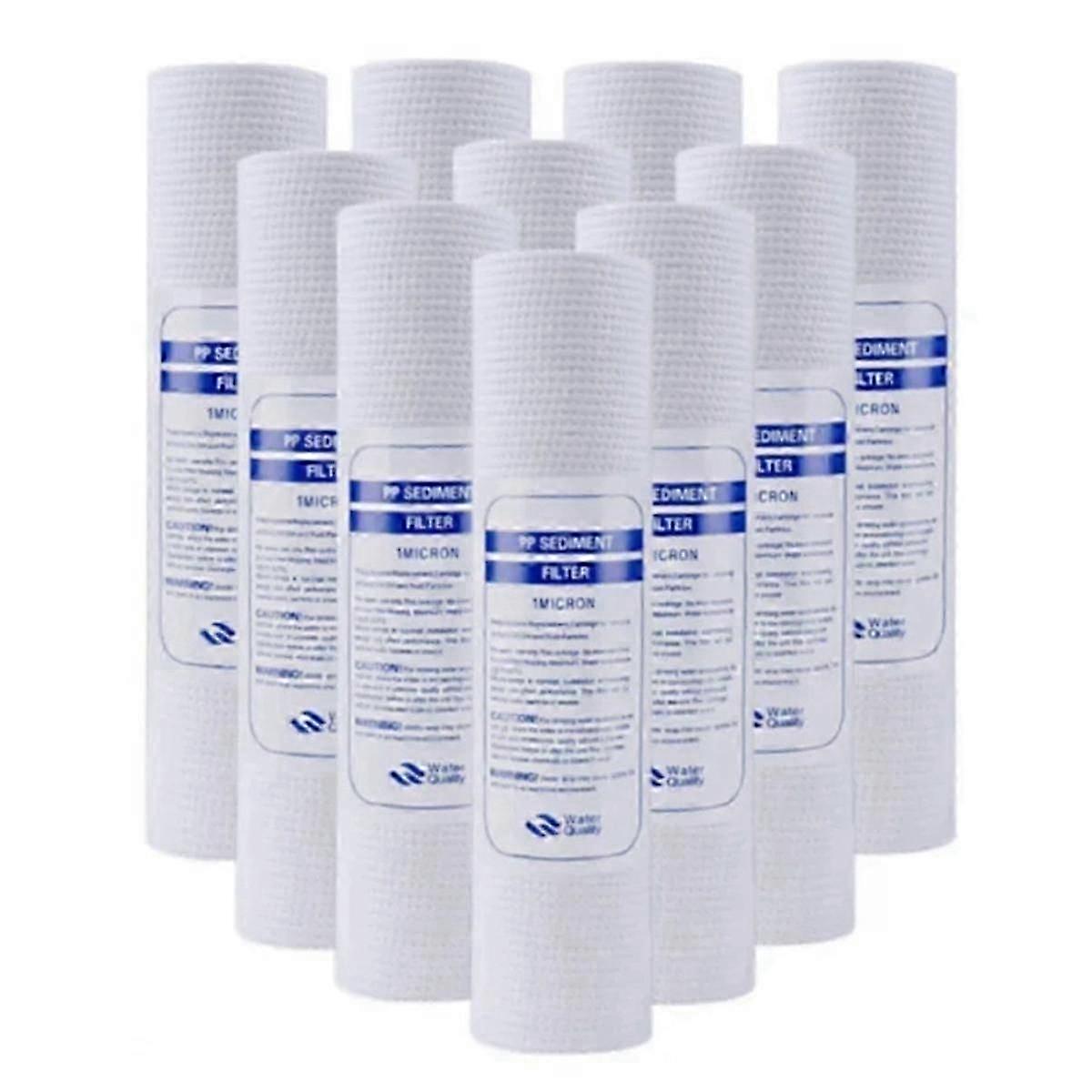 Filtre à eau universel de 10 PCS Filtre à eau de coton PP Filtres à eau de sédiments Matériau en polypropylène, 1 Mi