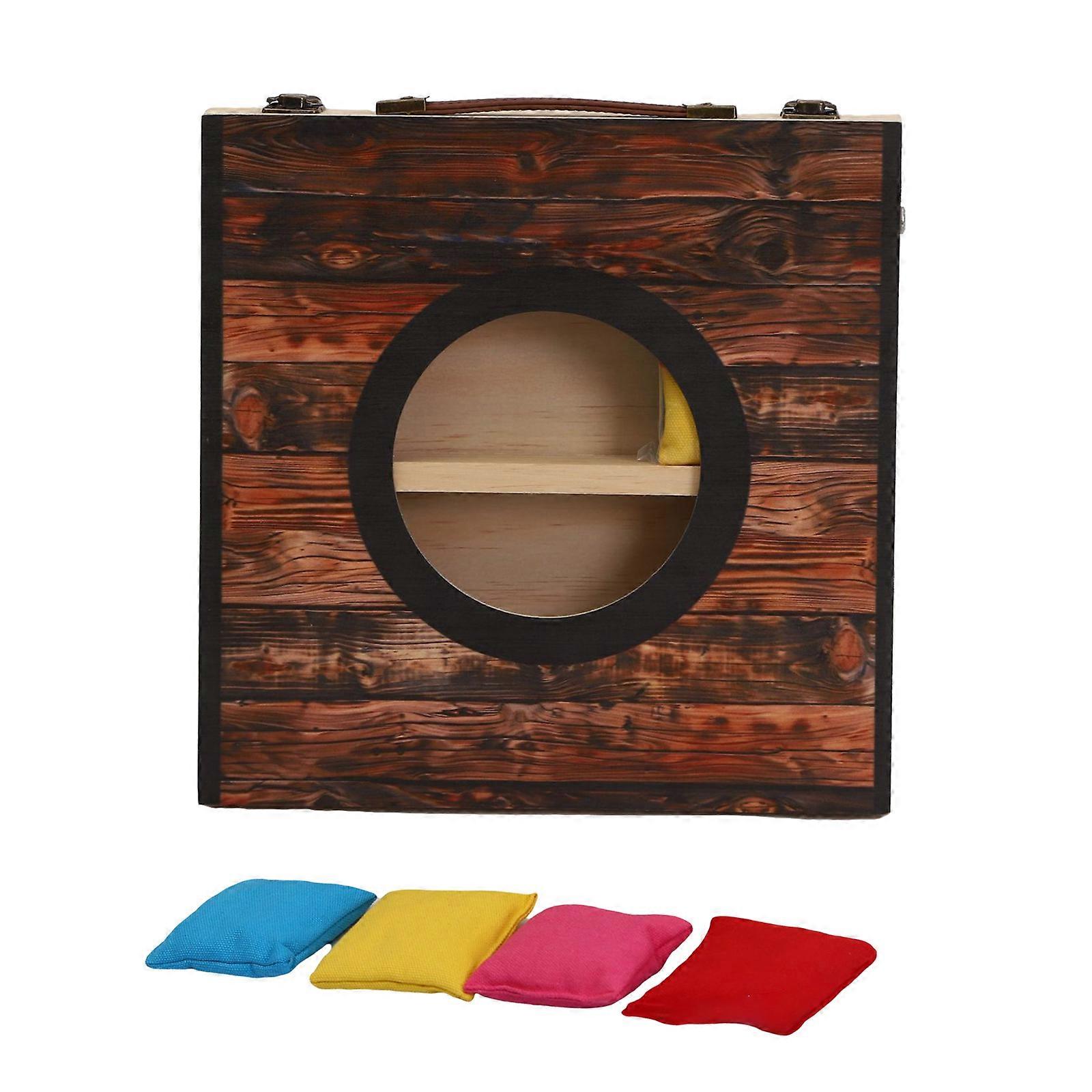 Set di schede Cornholes Set di schede Cornholes in legno pieghevole con 4 sacchi di fagioli facili da trasportare per il gioco delle feste di riunione di famiglia
