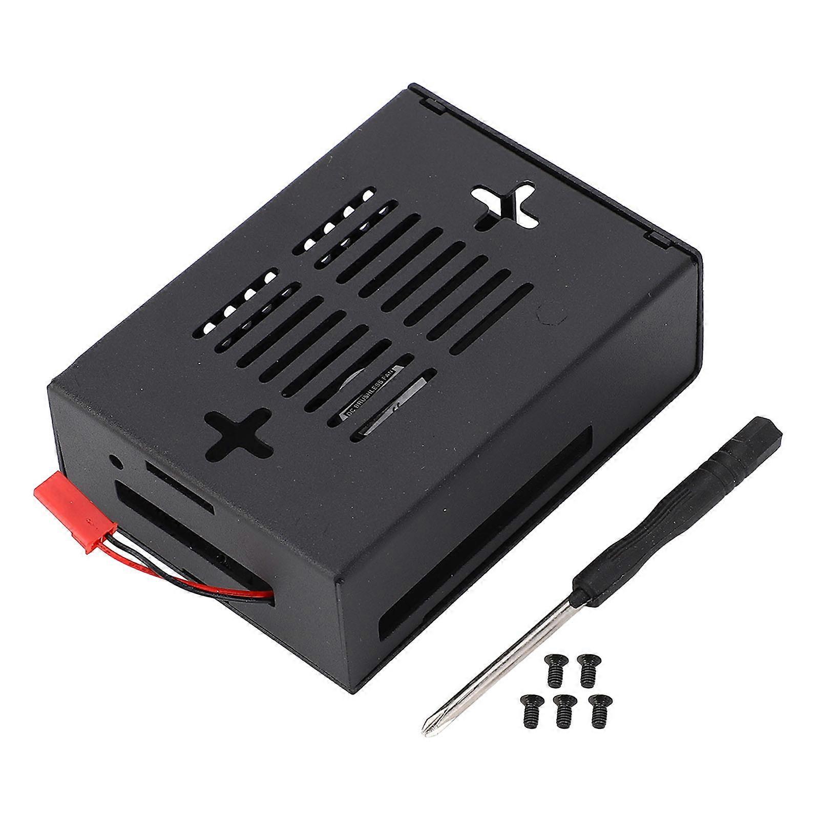 Single Board Computer Metal Case with Powerful Cooling Fan Passive Cooling Protective Microcomputer Accessories for Orange Pi 3B
