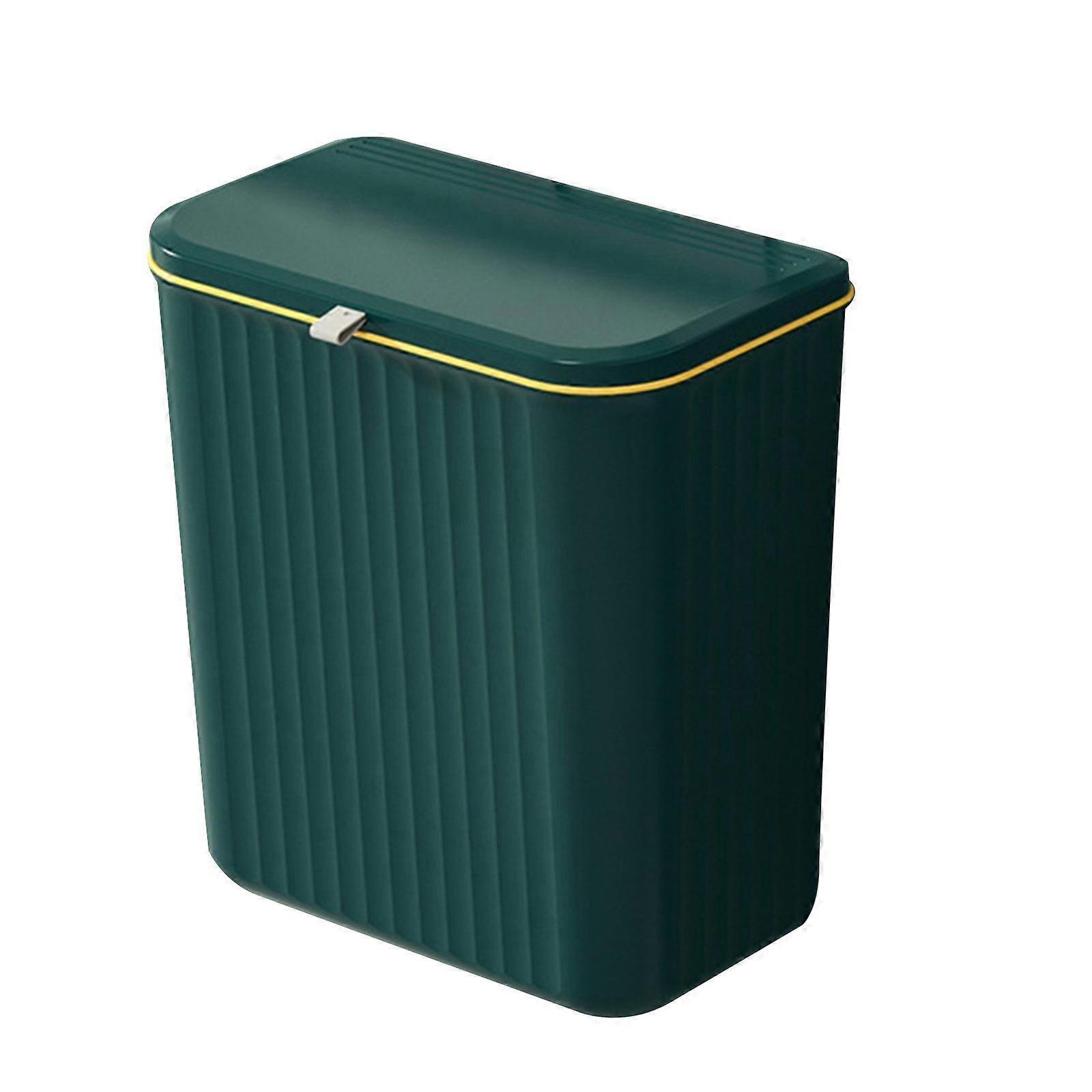 7/9L Hanging Trash Can for Kitchen Large Capacity Garbage Basket Wall Mounted Trash Bin with Lid for Bathroom Dustbin