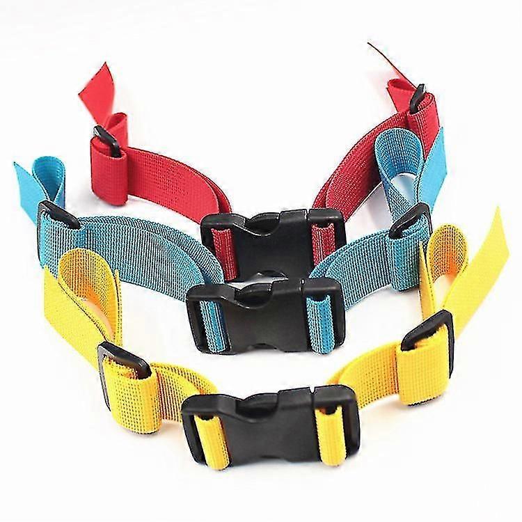 バックパックチェストストラップ、アンチスリップチェストストラップナイロン胸骨ストラップバックパックチェストハーネス調節可能なチェストストラップリュックサック用(3個、赤+青+黄色)