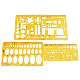 Professional Ellipse Drafting Template Ruler 3 kinds Design Drawing Template