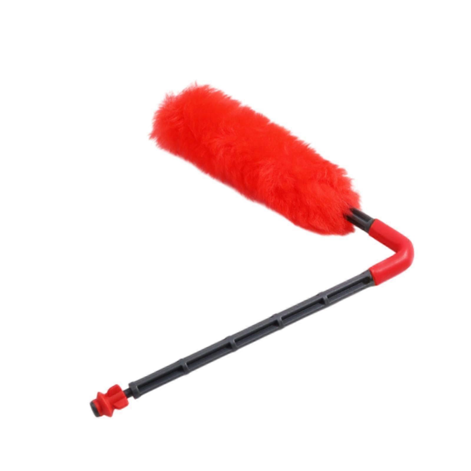 Barrel Swab Practical 47cm Length Soft Absorbent Cleaner for Window and Wall Car red