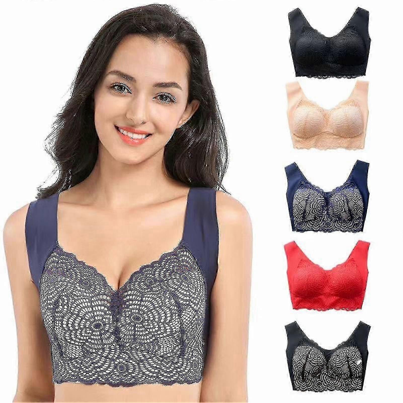 הרם מתיחה דמות מלאה תחרה חלקה חתך חזייה רכה ללא תפרים חזיית שינה ספורט