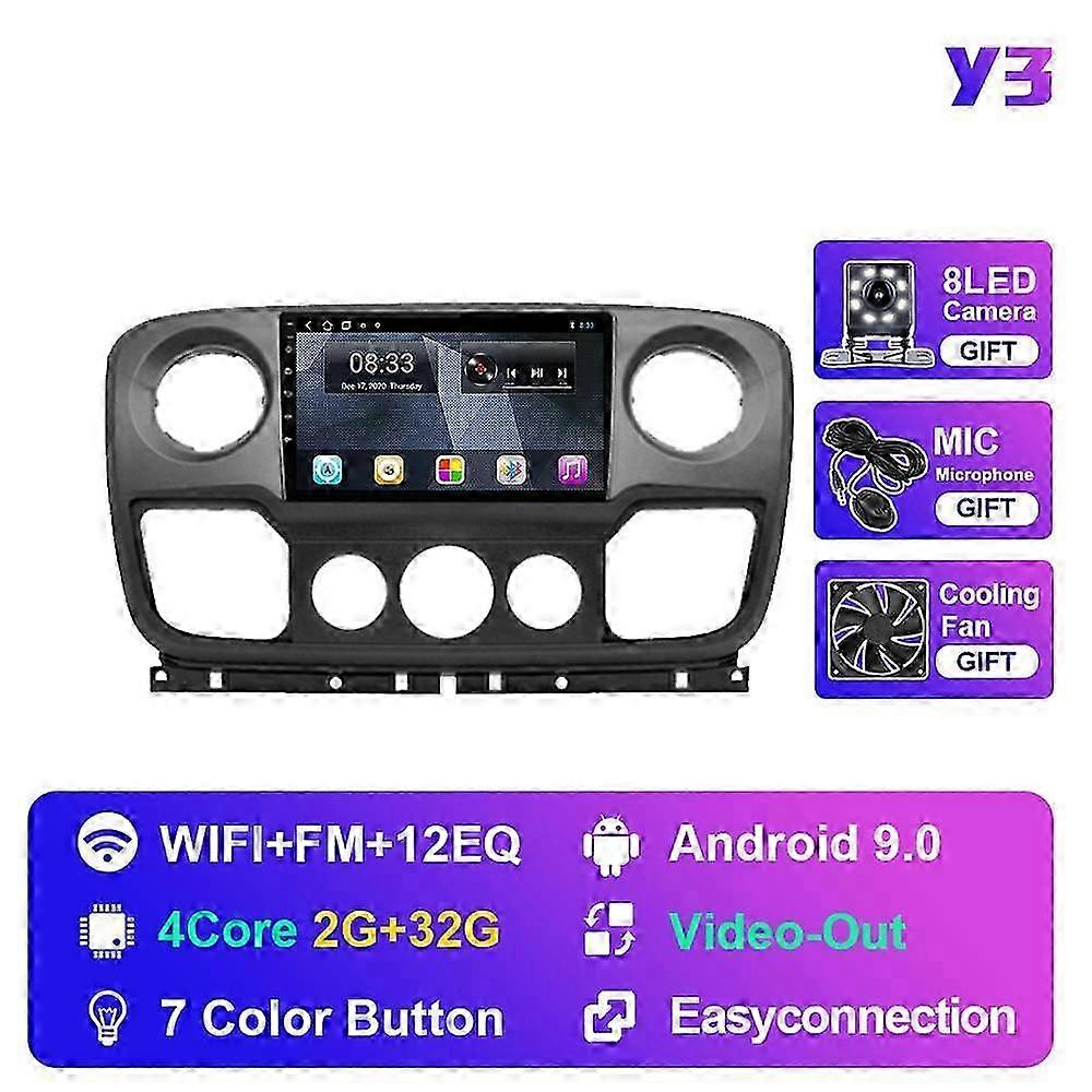 Lettore DVD per Renault Master Nissan NV400 Opel Movano 2010 - 2021 Autoradio Autoradio 2 Din Android 10 Navigazione GPS