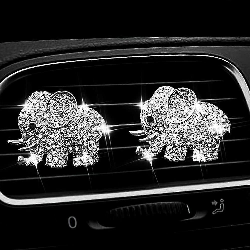 2 pack bil luftventil klips sjarm, krystall bil diffusor ventil klipp, rhinestone olje diffusorventil