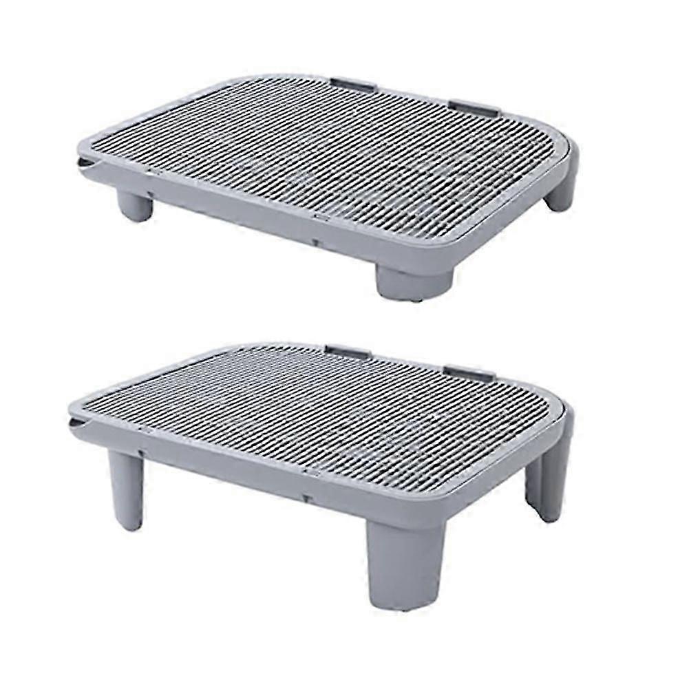 Adjustable Cat Ramp for Litter Box Elevated Cat Litter Ramp for Cat Litter Boxes Double Layered Lit