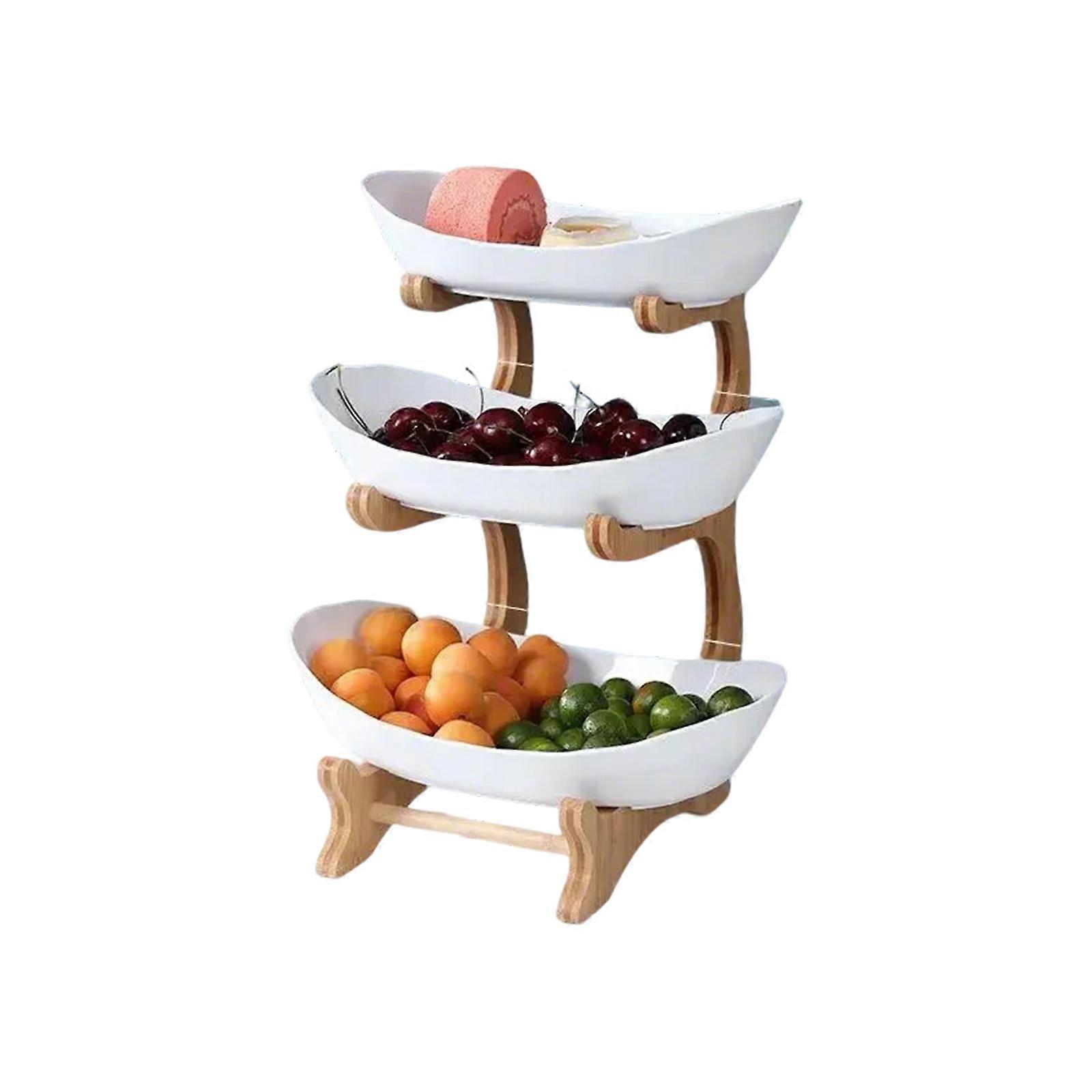 Space Saving Designs Dim Sum Plate and Snacks Storage Tray for Any Decoration Household Daily Use Organization White