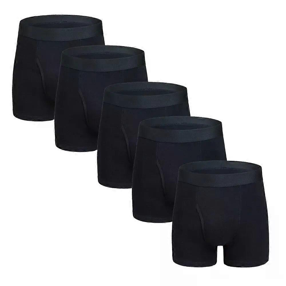 5Pcs Men'S Boxers Plus Size Cotton Boxer Briefs Breathable Panties Comfortable Pants Soft Shorts S-Xxl Seamless Male Underpants