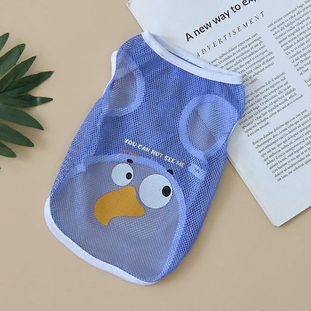 Dog Clothes Spring/Summer Cool Mesh Tank Top Compared to Bear Golden Hair Keji Thin Breathable Cartoon Print Tank Top XS-6XL