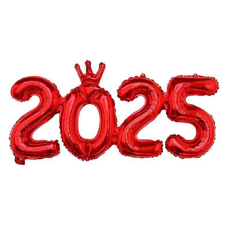 2025 Crown Number Foil Balloons Happy New Year Eve Party Decoration Photo Booth Props Supplies Christmas Home Decor Navidad