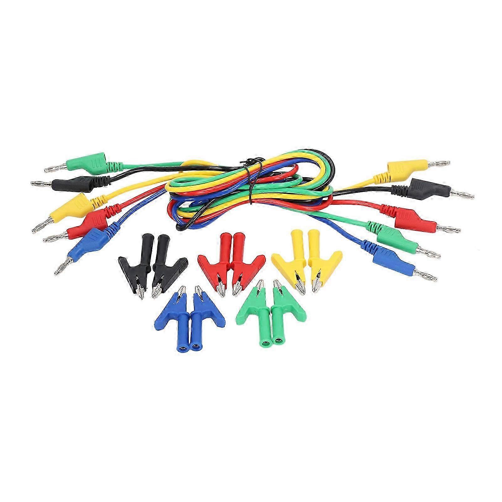 Test Leads Set Banana Plug to Crocodile Clip Circuit Electrical Testing Wire Kit 4mm JT1016