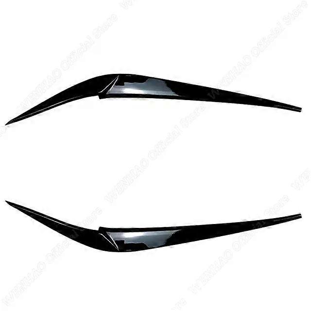 2pcs Gloss Black Headlight Eyebrows compatible for X4 X3 G01 G02 2018 2019 2020 2021 Car Headlight Eyelids Lids ABS Plastic Accessories