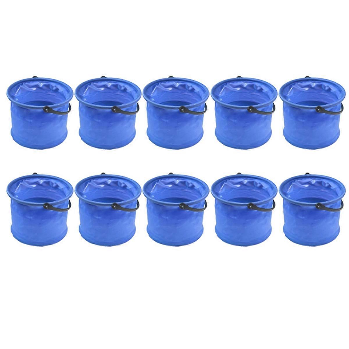 Blue Folding bucket, foldable portable fishing bucket