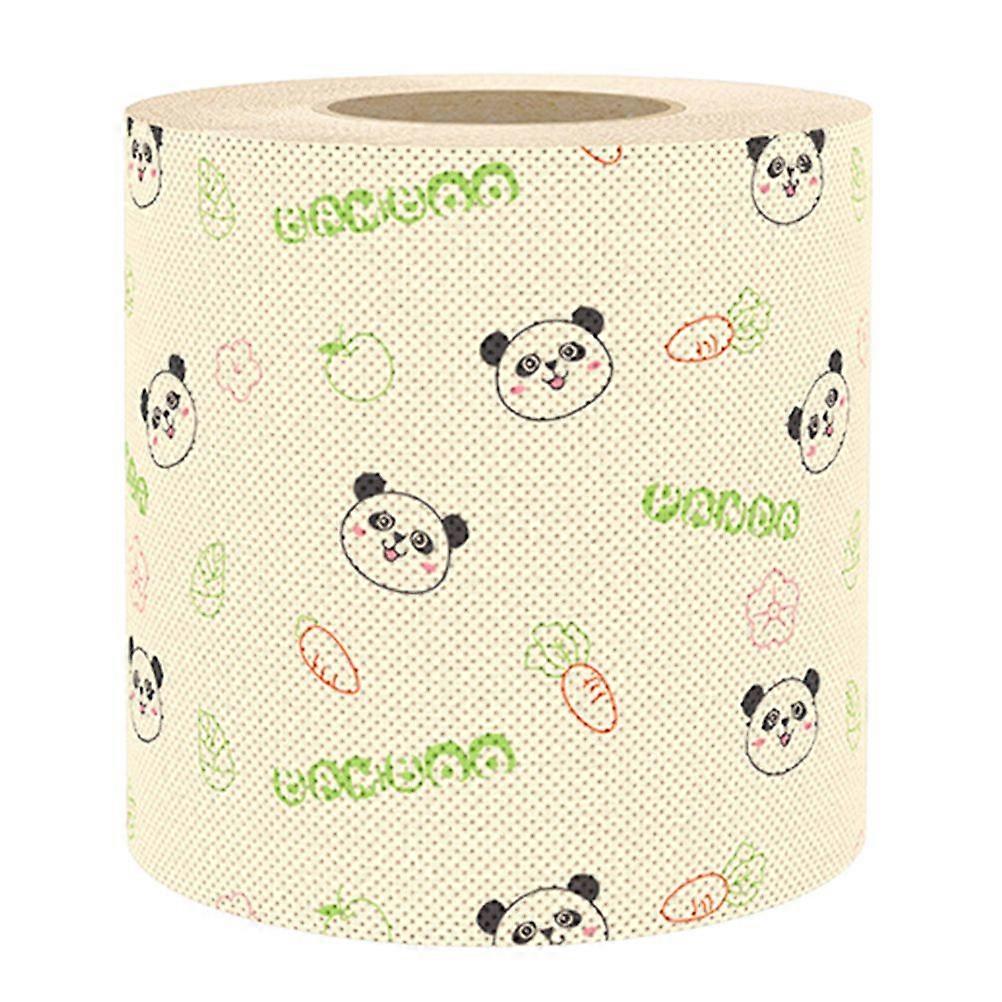 1 rulla Panda-painettua wc-paperirullaa Koristeellinen bambu-wc-paperi kylpyhuoneen paperipyyhkeeseen söpö wc-paperi wc-paperi