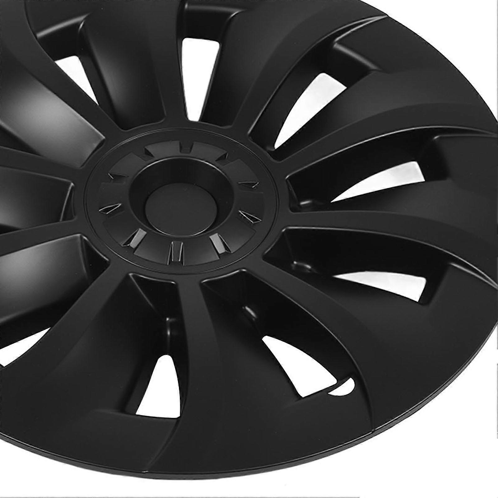 Wheel hub caps for Tesla Model 3 2020-2023, 19in matte black set of 4