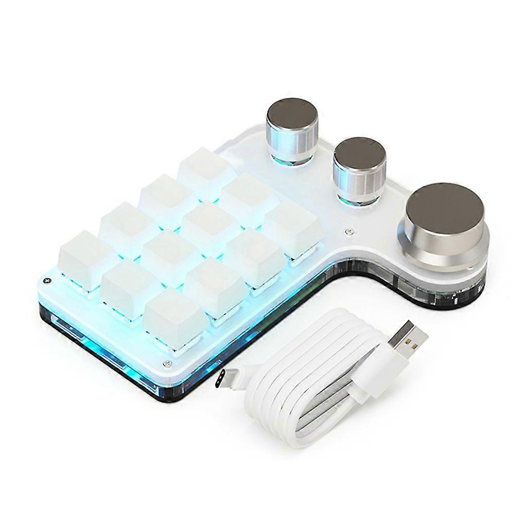 Programming Macro Custom Knob Keyboard RGB 12-Key/15-Key Copy Paste Mini Keypad