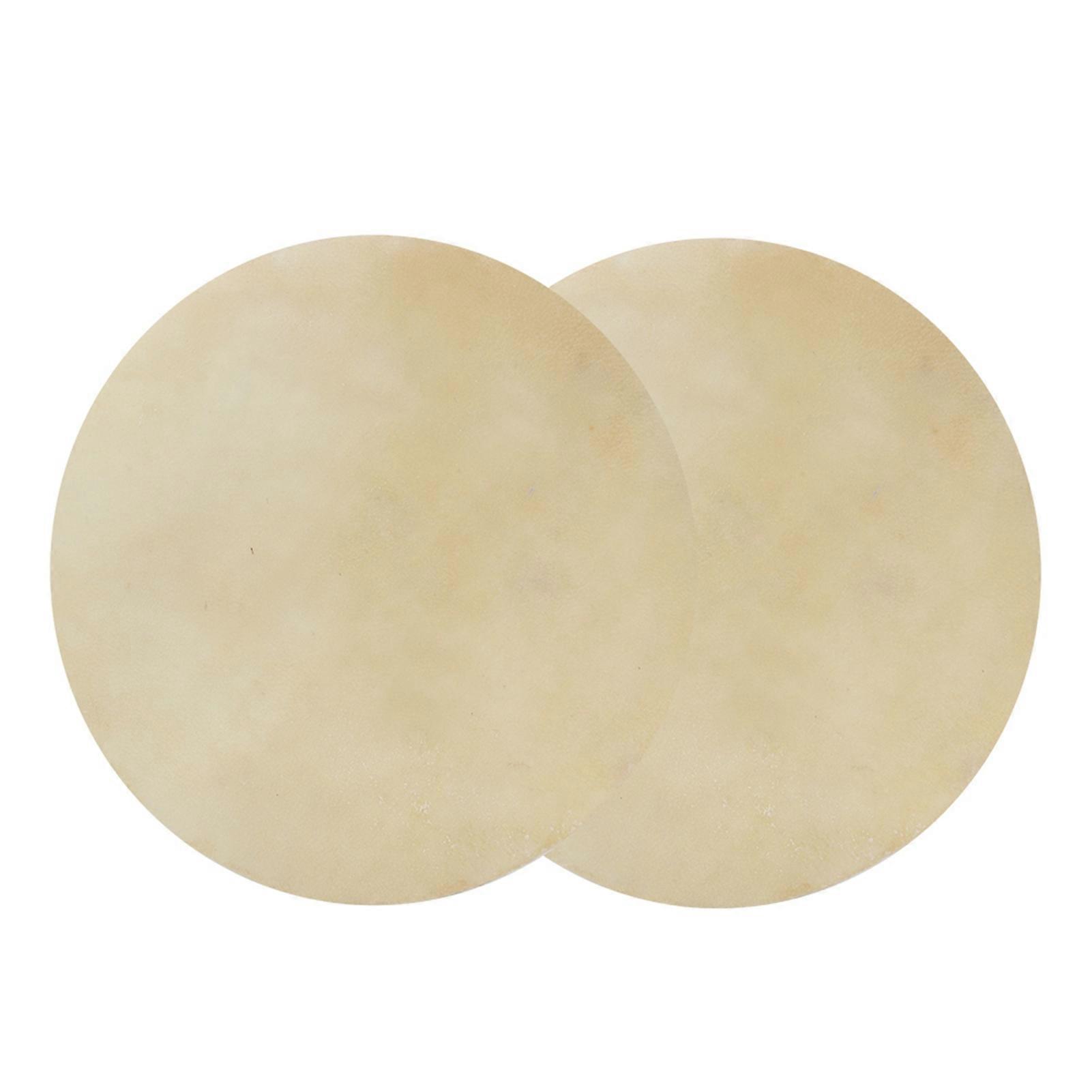 2pcs Drum Head Sheepskin Consistent Clear Sound for African Bongo Drum (12.2in)