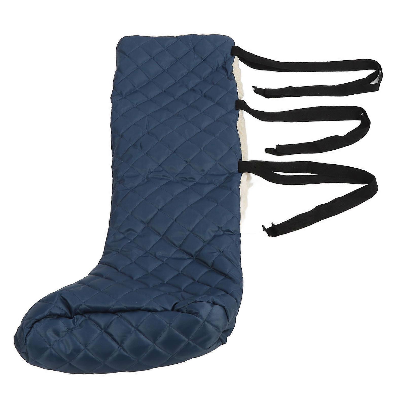 Warm Leg Cast Sleeve Washable Soft Elastic Leg Foot Cast Sock Protector with Adjustable Strap Long 