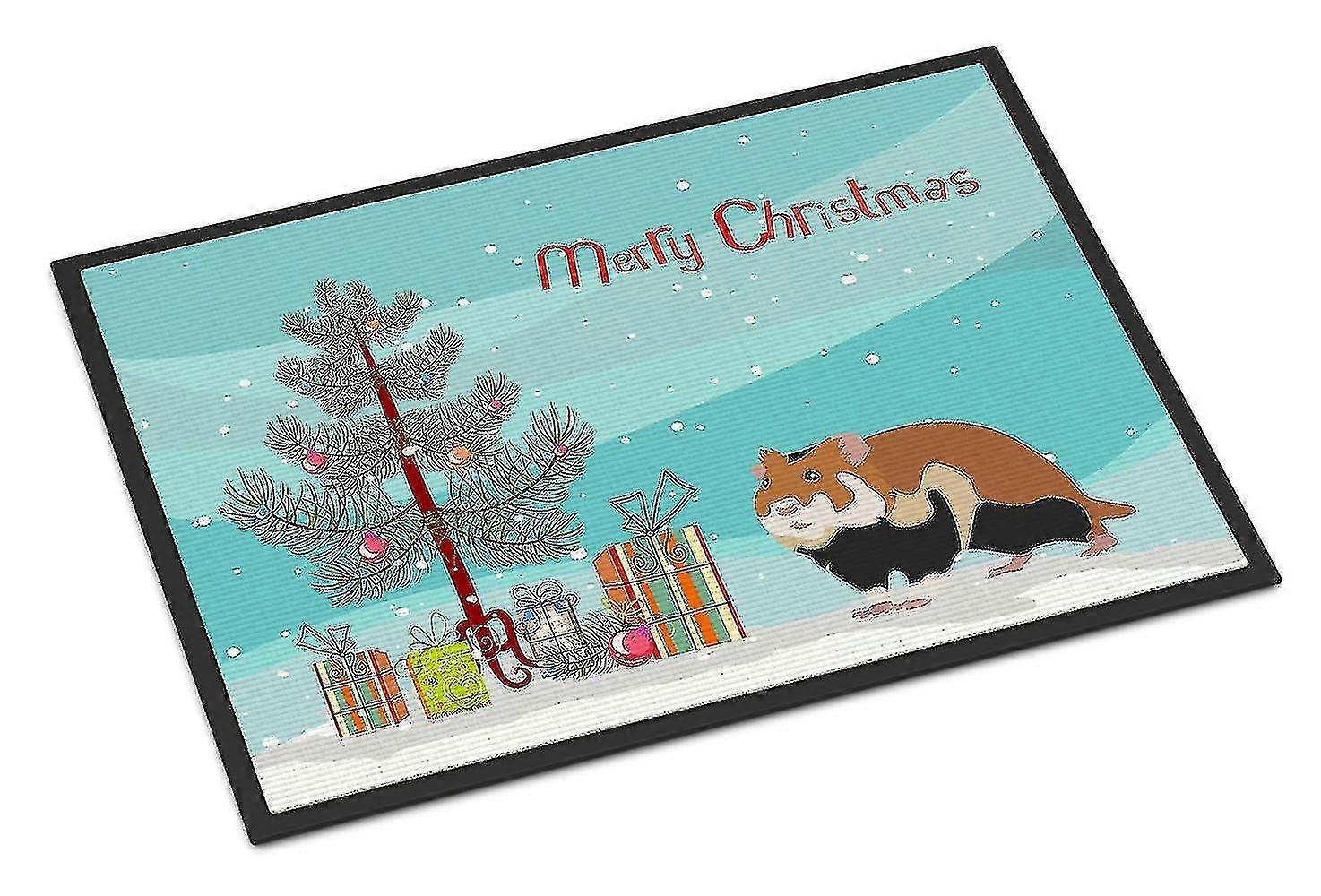 european Hamster Merry Christmas Indoor Or Outdoor Mat 18x27