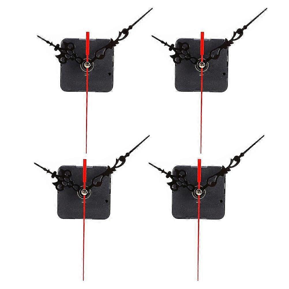4 Pack DIY Clock Movement Kit - Electric Clock Mechanism for Wall Clock Replacement - Elegant & Durable Design
