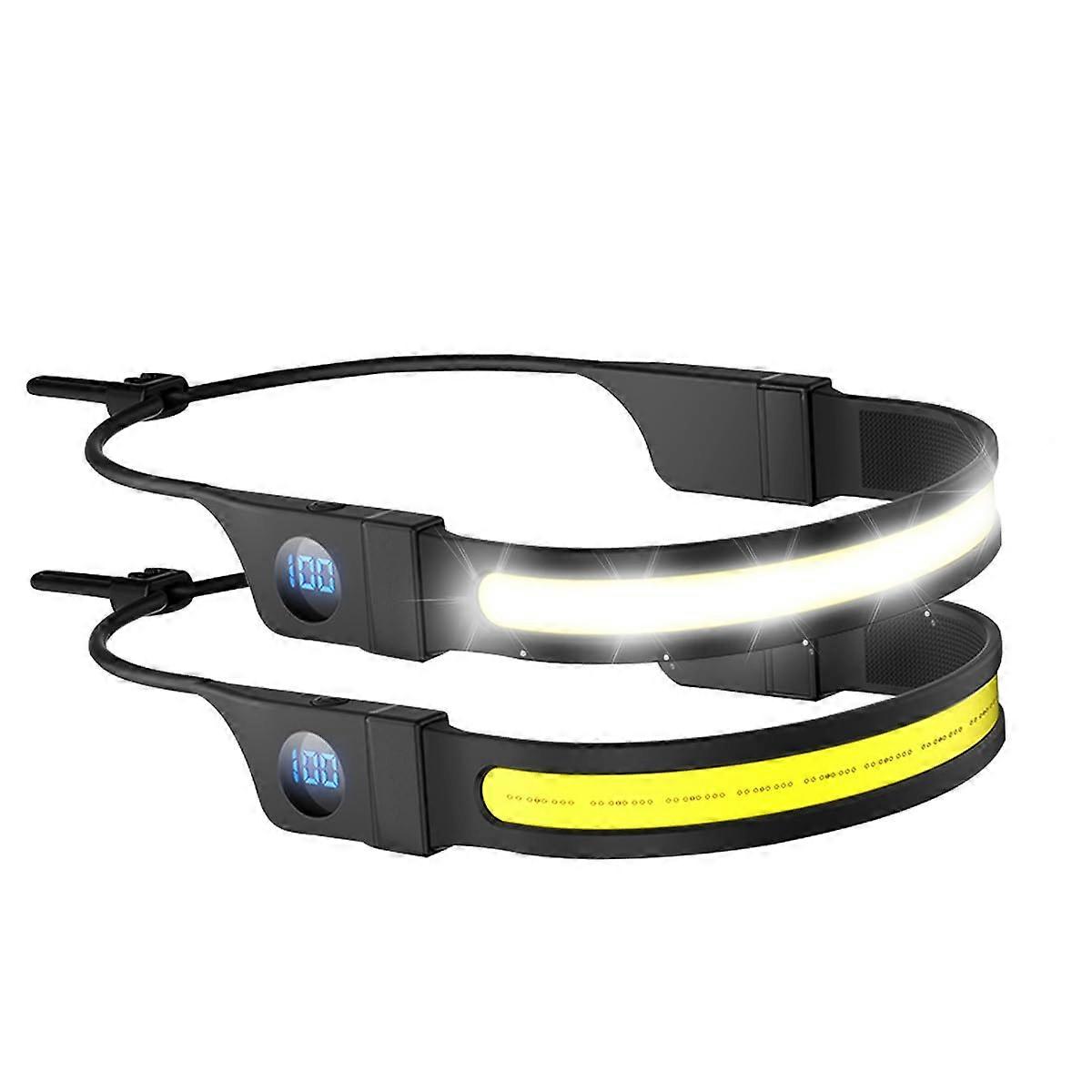 Headlamp Rechargeable, 230° Wide Beam LED Forehead 1500lm Lamp with Digital Battery Display