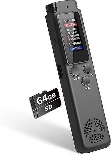 Digital Voice Recorder Voice Activated Recorder for Lectures Meetings, Audio Recorder with Playback, Password, Variable Speed, Tape Recorder USB Charg