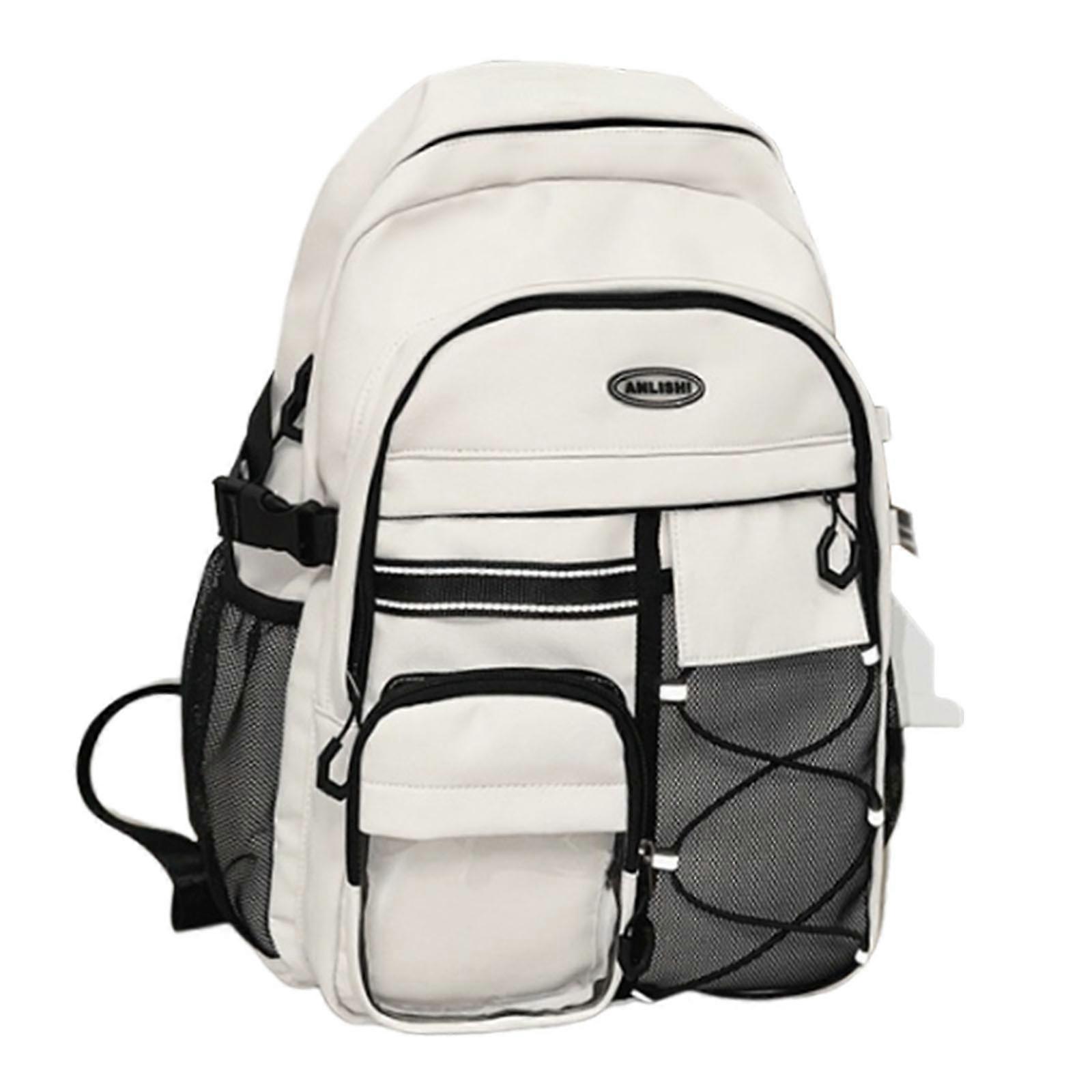 Large Capacity Backpack Student School Backpack Man Travel Backpack Casual Daypack Laptop Backpack College Backpack  White