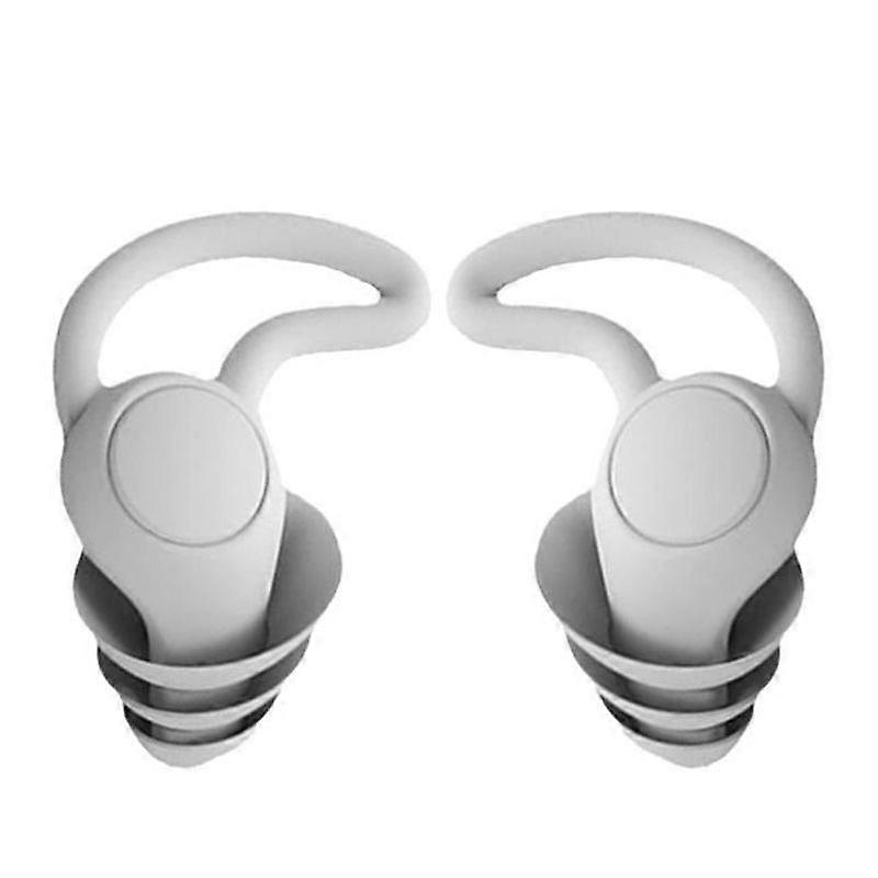 TBEST Three-Layer Anti-Noise Earplugs - Grey - 31db Noise Reduction