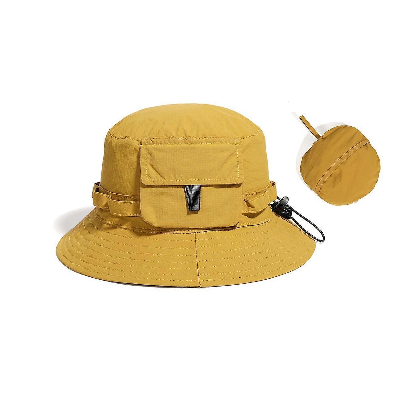 Outdoor Bucket Hat Summer Quick-Drying Sunshade Storage Integrated Hat