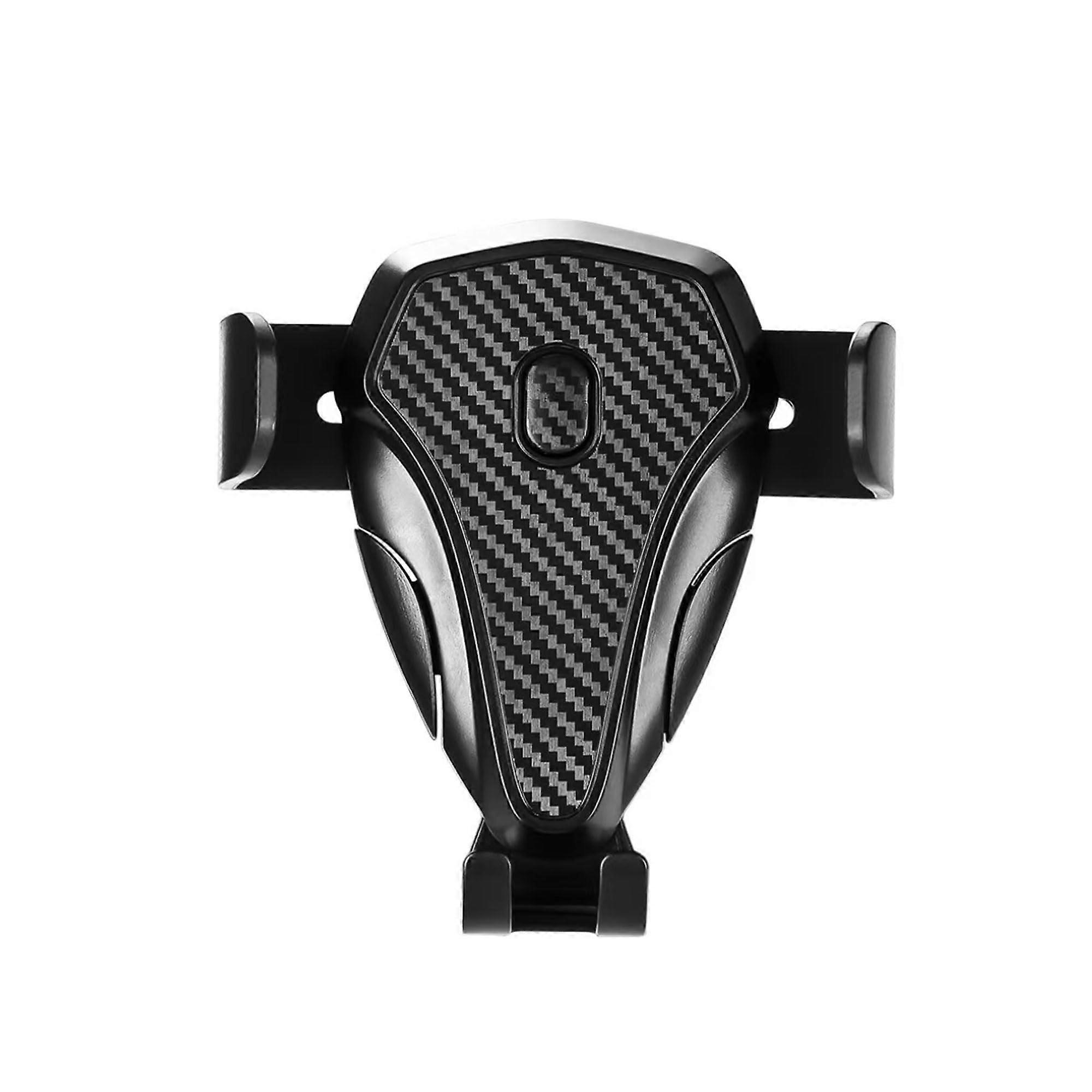 Car Phone Holder Mount Universal Fit For iPhone And Android 360-Degree Rotation Adjustable Clamp ABS Plastic Black