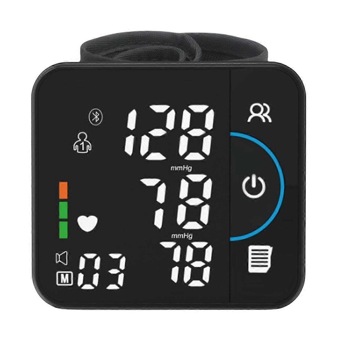 Bluetooth Voice Wrist Blood Pressure Monitor USB Rechargeable