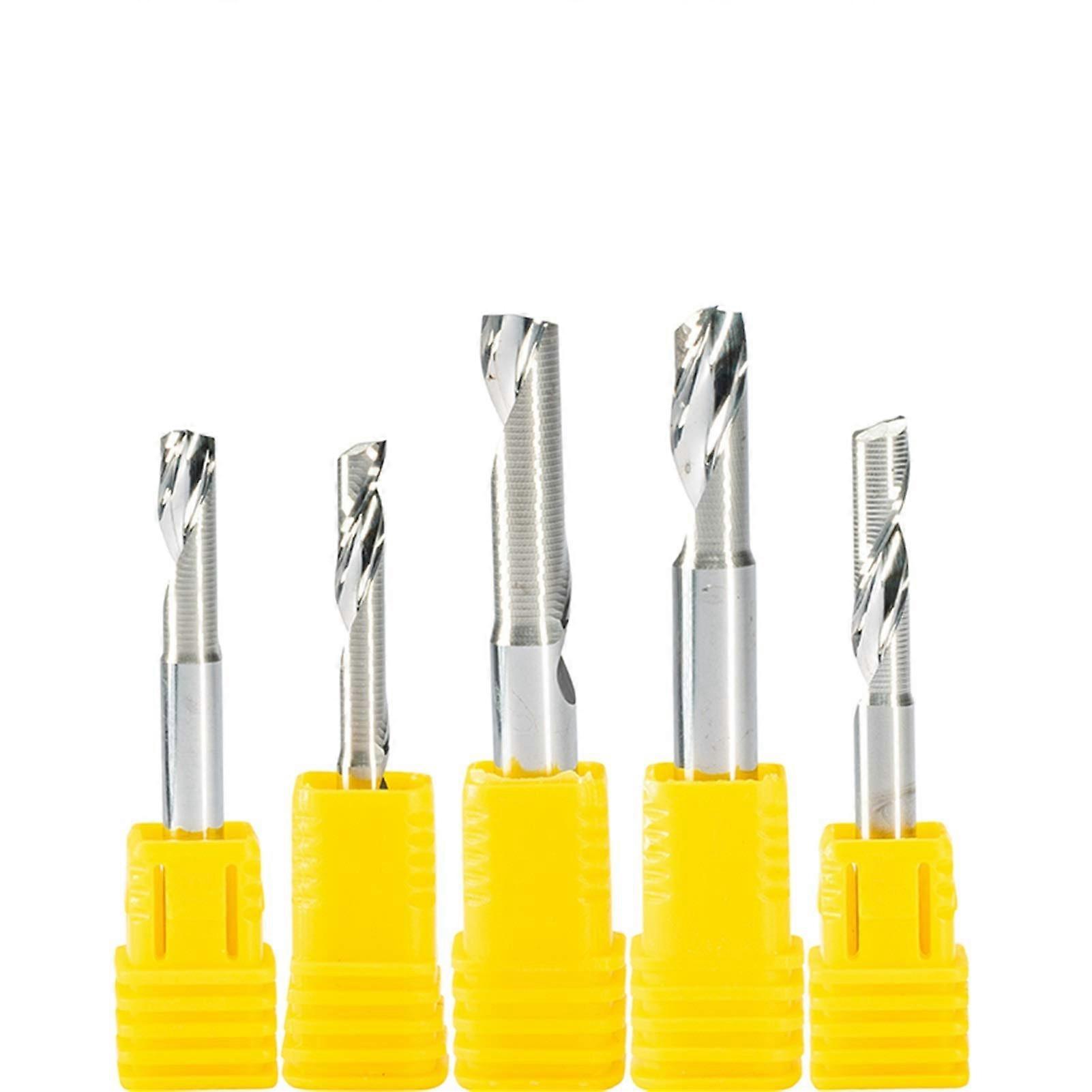 Jinchao-Router bits 5pc One Single Flute End Mill, Cutting Milling Cutter, 3.175mm 1/8' 6.35mm 1/4' 4/6/8mm