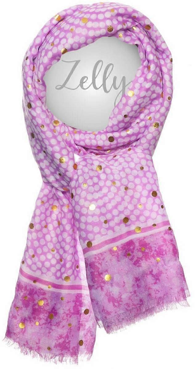 Zelly Metallic Spots Scarf - Lilac