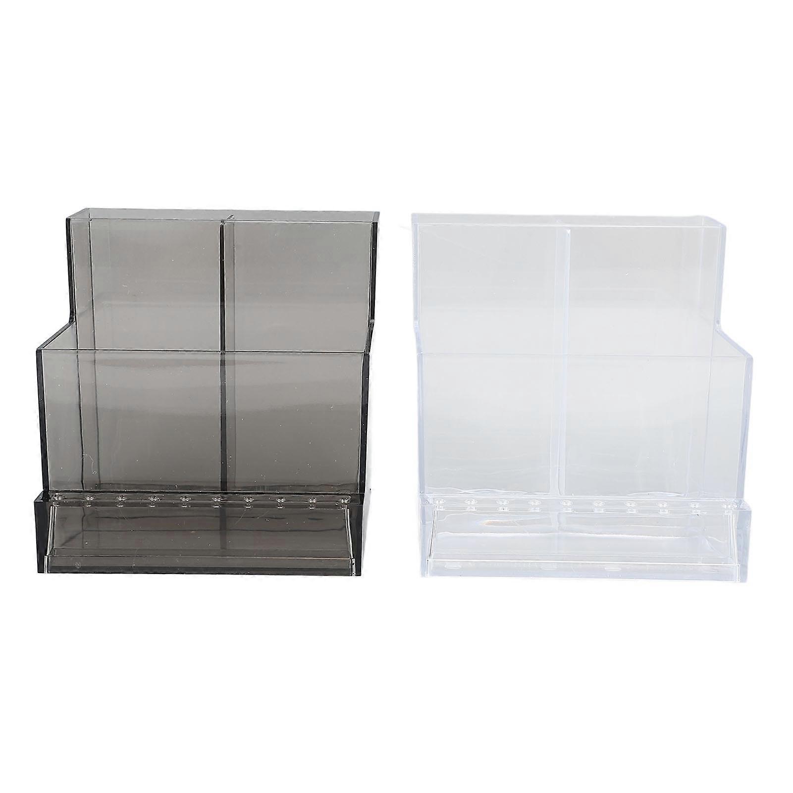 2pcs Plastic Holder Box Multifunctional Drill Grinding Bit Display Stand for Nail Manicure Tools
