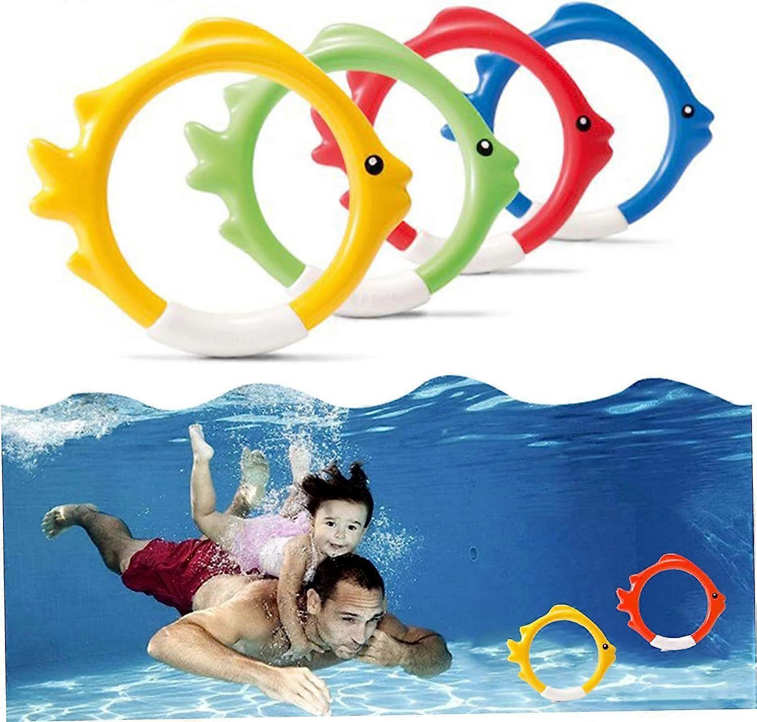 Diving toys four colors small fish ring
